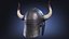 free viking horned helmed low-poly 3d model
