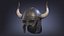 free viking horned helmed low-poly 3d model