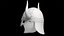 free viking horned helmed low-poly 3d model
