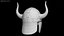 free viking horned helmed low-poly 3d model