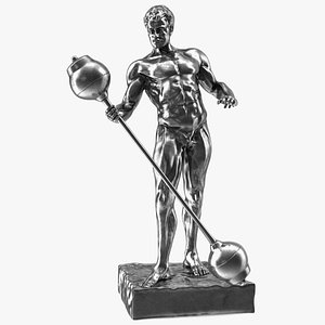 3D Bodybuilding Winner Silver Statue model