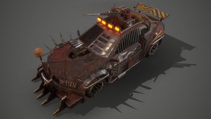 3D model battle car 01