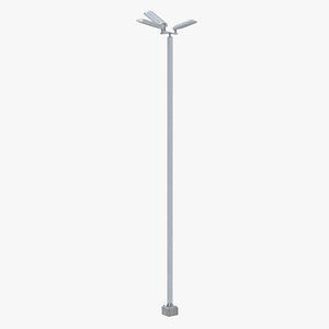 3D model LED Street Light Triple Clean and Dirty