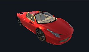 realistic car interior ready 3D model