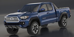 3D Toyota Tacoma extended cab 2017