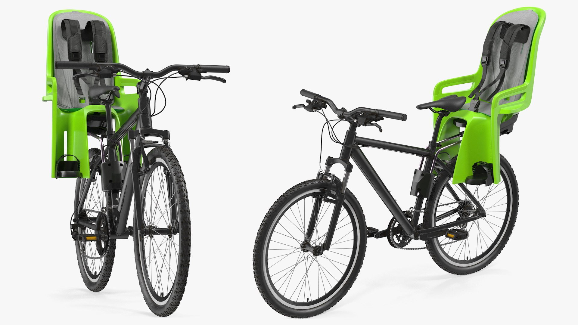 Bike with Child Safety Seat 3D model preview