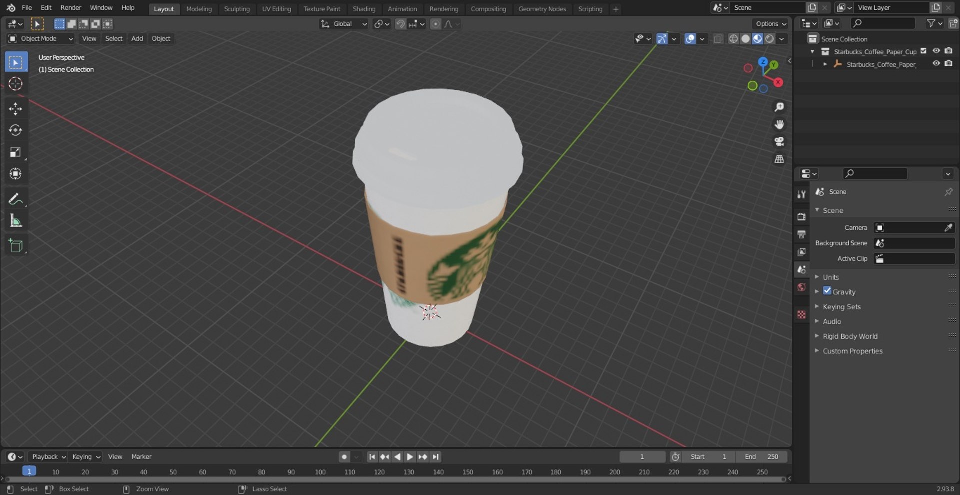 3D Starbucks Coffee Paper Cup - TurboSquid 1858375