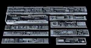 Sci-Fi KitBash Detail and Structure Pack III 3D model