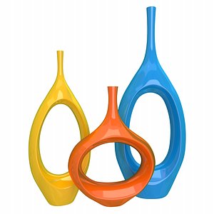3D model decor tabletop hollowed vases