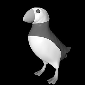 atlantic puffin 3D model