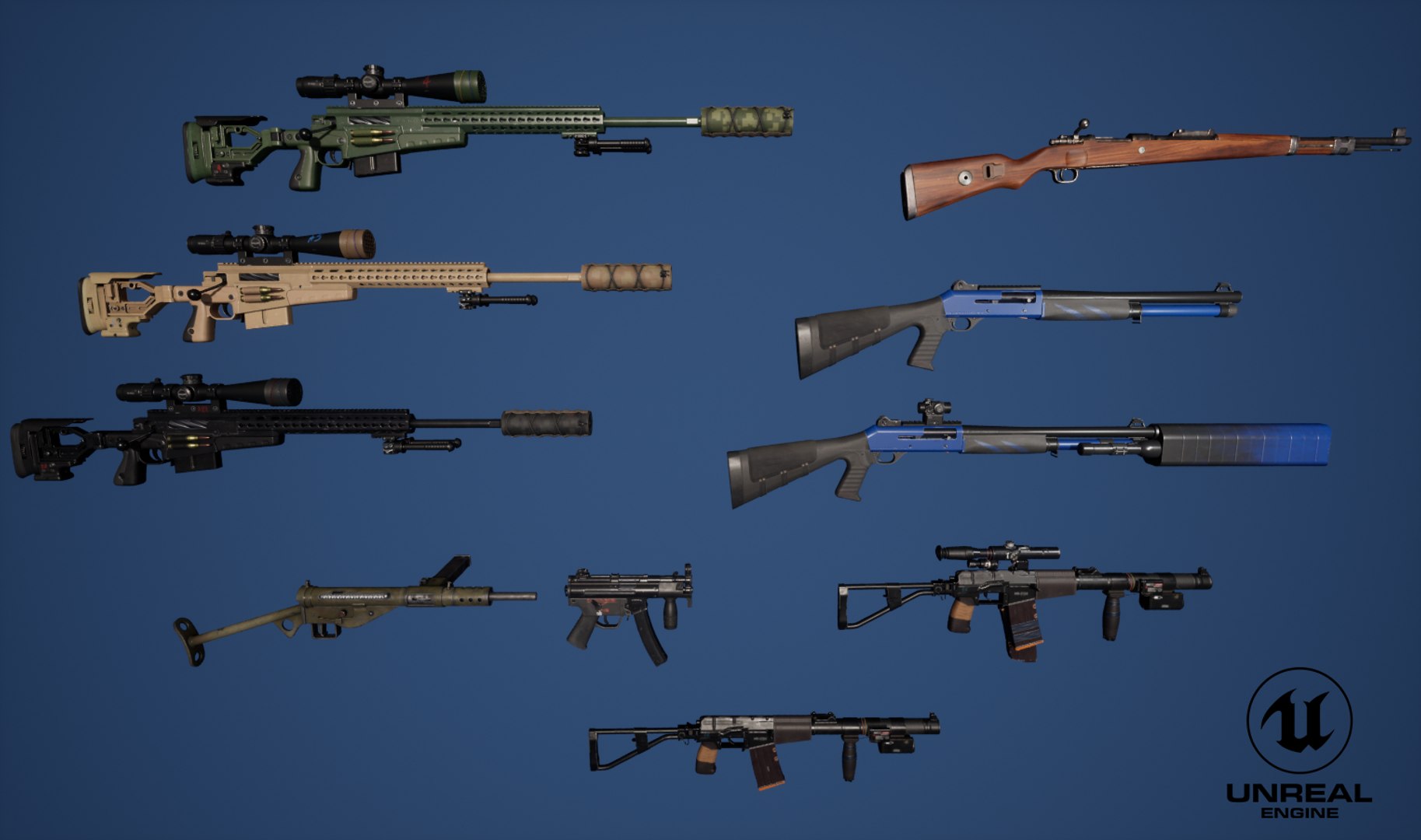 Weapon Pack 3D https://p.turbosquid.com/ts-thumb/DO/aZX5CQ/cf/in_engine/png/1680859532/1920x1080/fit_q87/702c7d1ccb67039118c72fda1d3863c03363e000/in_engine.jpg