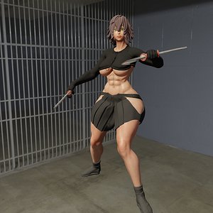 Sexy Thick Fighter NSFW 3D model