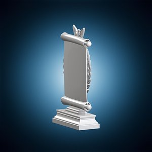 Roman Laurel Scroll Frame 3D Print Model
