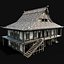 JAPAN CHINESE ASIAN FEUDAL HUT HOUSE DOJO CABIN VILLAGE SAMURAI