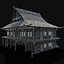 JAPAN CHINESE ASIAN FEUDAL HUT HOUSE DOJO CABIN VILLAGE SAMURAI