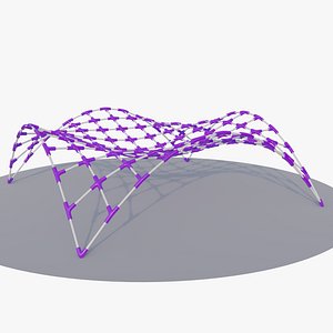 Spider Pavilion Skeletal Pipes 02 3D model