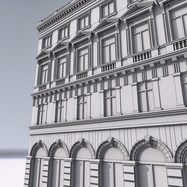 3d model european building europe