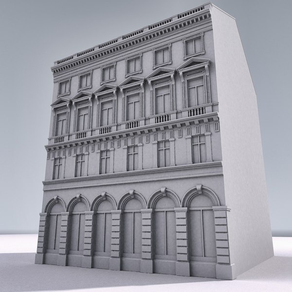 3d model european building europe