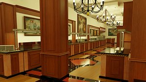 Hotel-Restaurant buffet Interior and Exterior