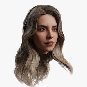 3D model Sydney Sweeney Head PBR 8k highdetails
