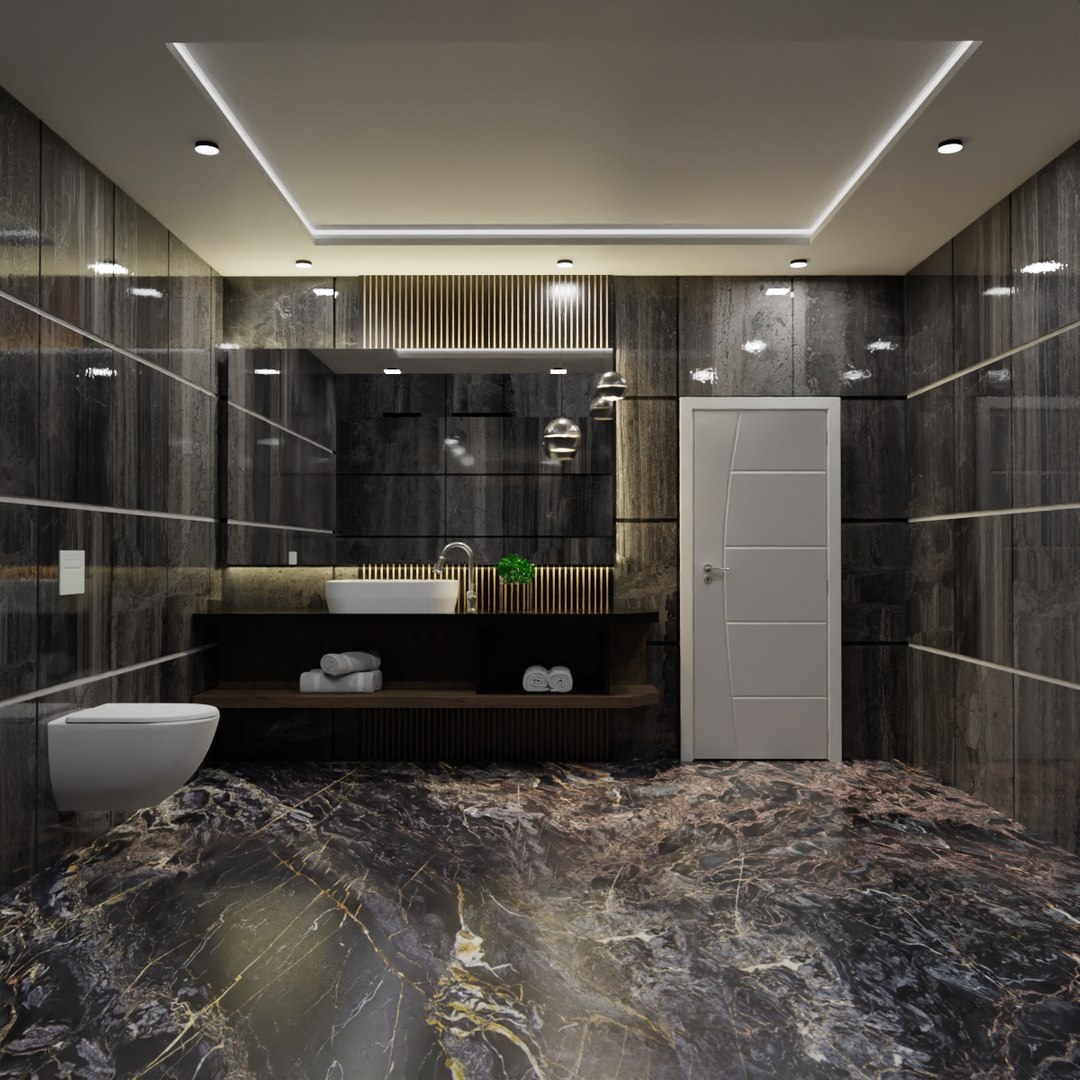 Exquisite Bathroom Realistic 3D Model - TurboSquid 2104269
