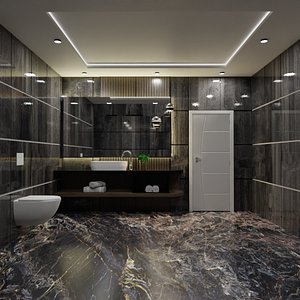Exquisite Bathroom Realistic 3D model