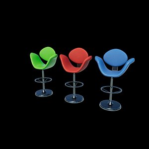 tulip armchair 3D model 3D model