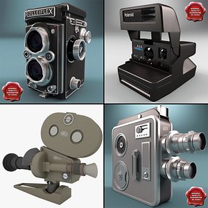 3d model of old cameras