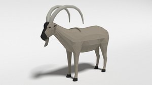 Low Poly Cartoon Cretan Wild Goat Kri-Kri