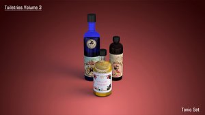 3d model bathroom tonic set