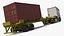 Ready Firing Container Missile System on Trailer with Truck 3D