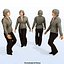 8 Pre-Animated 3d People Models-Casual v2