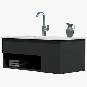 3D Modern Bathroom Vanity Sink model