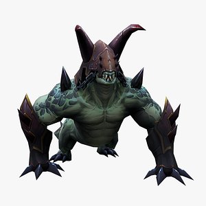 Armored Demon Beast Game Ready 3D Monster