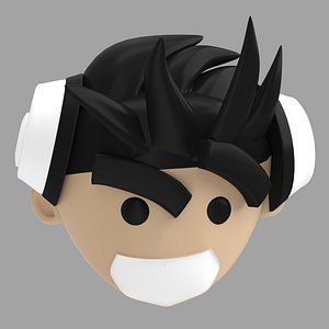 Cartoon Head Smiling 3D model