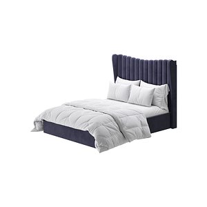 Octavia Velvet-Finish Ottoman Bed I 3D model