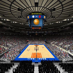 3d madison arena msg basketball model
