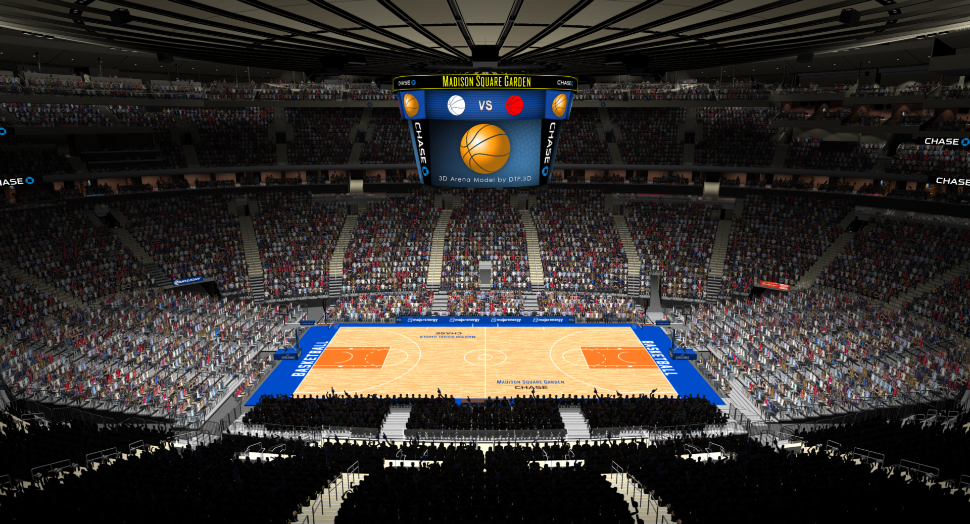 3d Madison Arena Msg Basketball Model