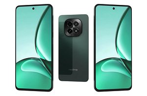 Realme V60s Star Gold And Turquoise Low Poly 3D