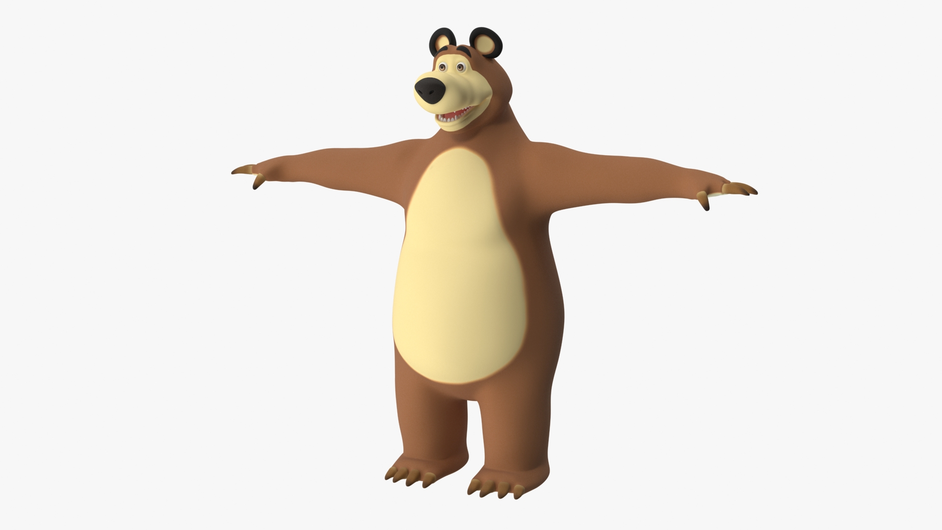 Bear From Masha And The Bear T-Pose 3D Model [Request]