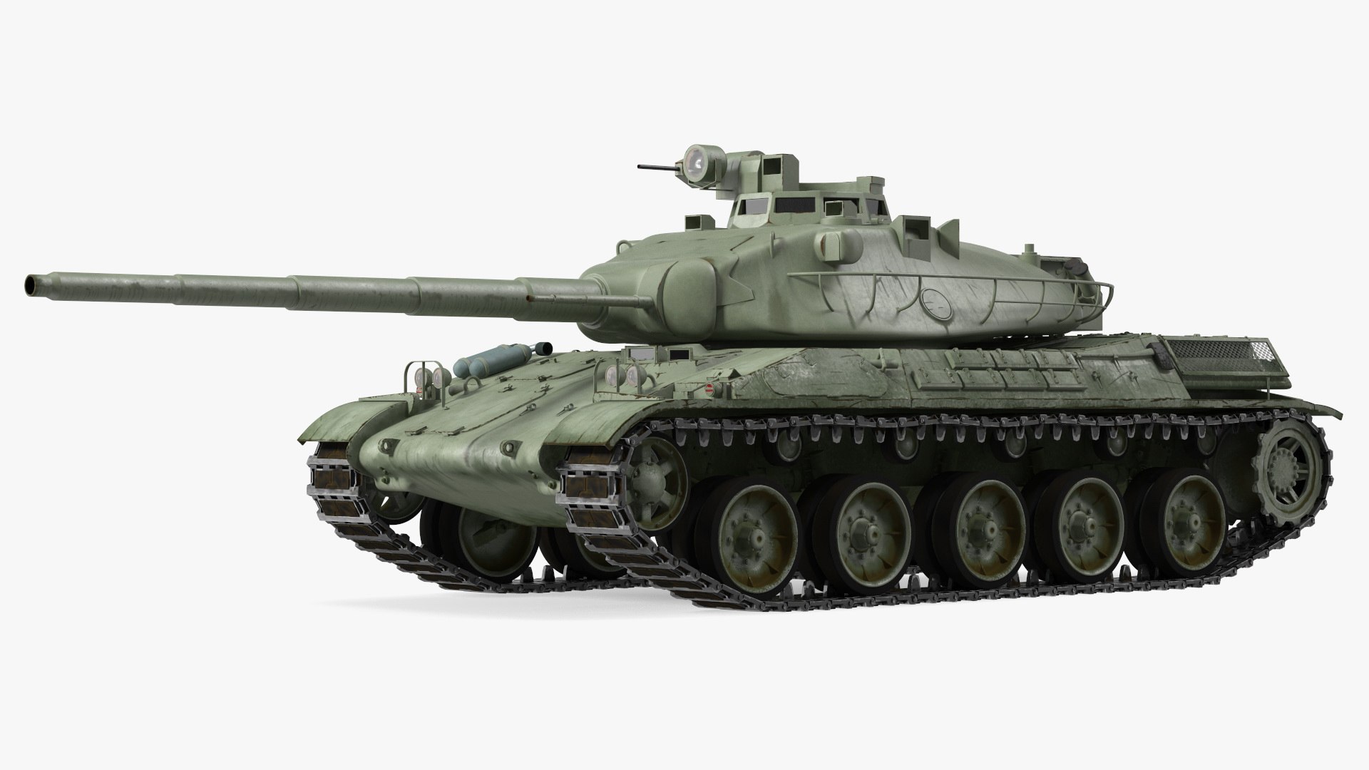 French AMX-30 Rigged for Cinema 4D 3D model preview