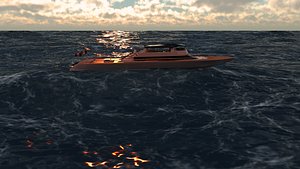 3D yatch luxury