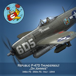 republic p-47 thunderbolt - 3d obj