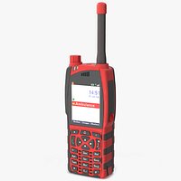 Rugged Two-Way Radio with Keypad Antenna Red-Black