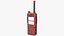 3D Rugged Two-Way Radio with Keypad Antenna Red-Black