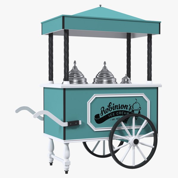 retro ice cream cart 3D model