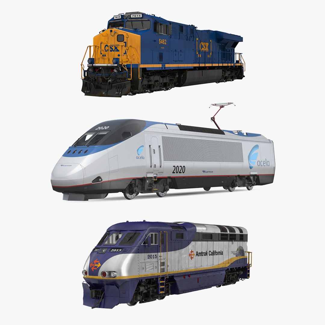 Locomotives Collection 2 3D model preview