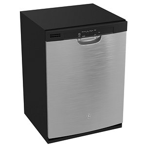 General Electric Dishwasher with Front Controls and Power Cord 3D model