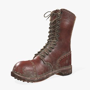 3D model ww2 army boot