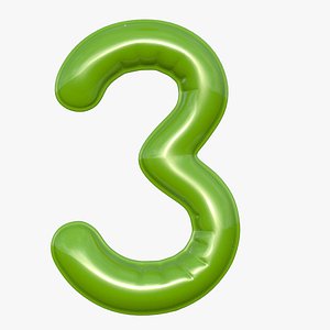 3D balloon number model